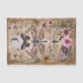 MOTH AND BUTTERFLY FLORAL DECOUPAGE TISSUPAPIER SEIDENPAPIER (Vorderseite)