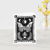 Moth and Flame Grußkarte Karte (Gelbe Blume)