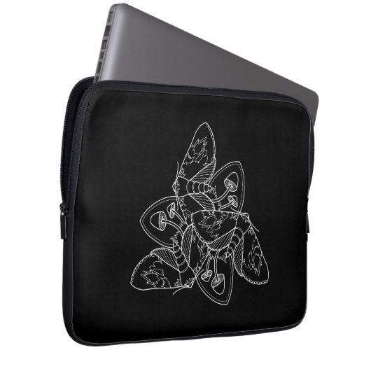 Moth and Mushroom Laptop Sleeve (Vorne Rechts)