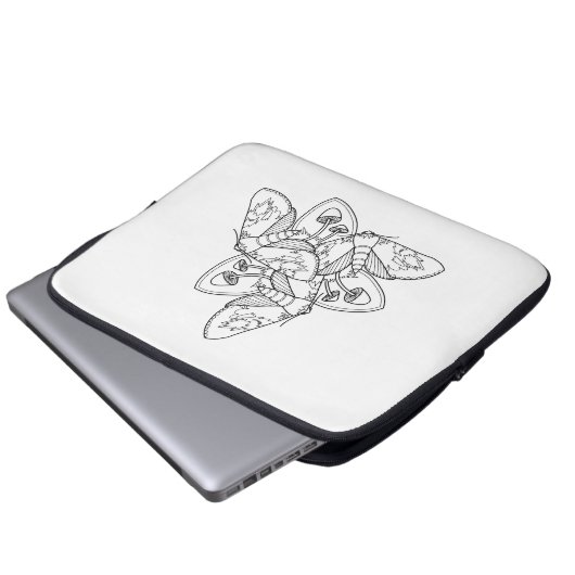 Moth and Mushroom Laptop Sleeve 30 cm (Vorne Knopf)