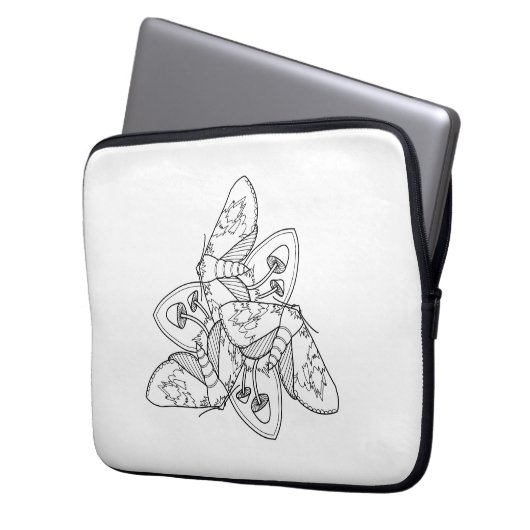 Moth and Mushroom Laptop Sleeve 30 cm (Vorderseite Links)