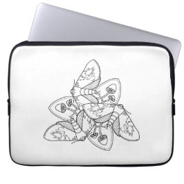 Moth and Mushroom Laptop Sleeve 30 cm