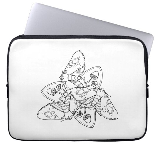 Moth and Mushroom Laptop Sleeve 30 cm (Vorderseite)