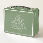 Moth and Mushroom Metal Lunchbox (Rückseite)