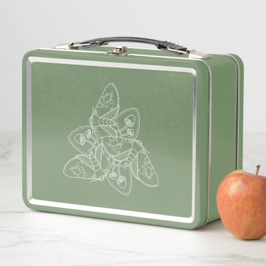 Moth and Mushroom Metal Lunchbox (Beispiel)