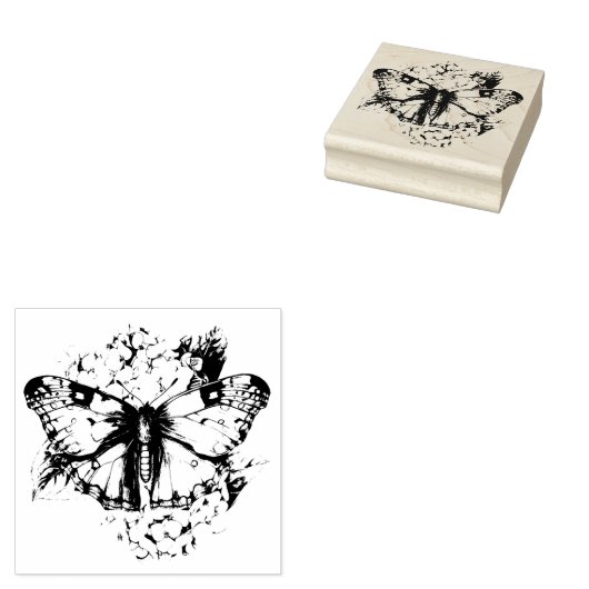 Moth & Blume Gummi-Briefmarke Gummistempel (Stempel)