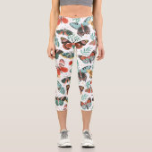 Moth Butterfly Capri Leggings (Vorderseite)