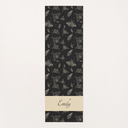 Moth Butterfly Celestial Pattern Yoga Mat Yogamatte (Vorderseite)