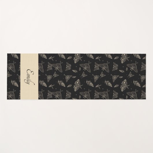 Moth Butterfly Celestial Pattern Yoga Mat Yogamatte (Vorderseite (Horizontal))