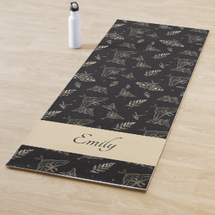 Moth Butterfly Celestial Pattern Yoga Mat Yogamatte