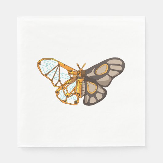 Moth Butterfly Dragonfly Insekt Serviette (Vorderseite)
