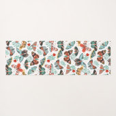 Moth Butterfly farbiges Muster Yogamatte (Rückseite (Horizontal))