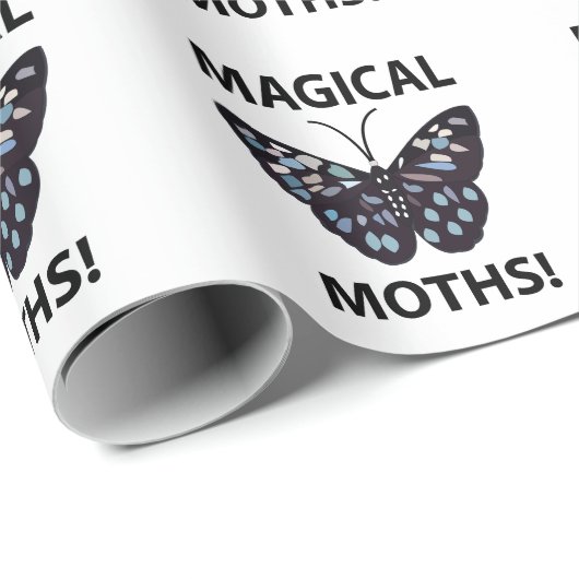 Moth Butterfly Magic Moths Geschenkpapier (Rolleneckpunkt)