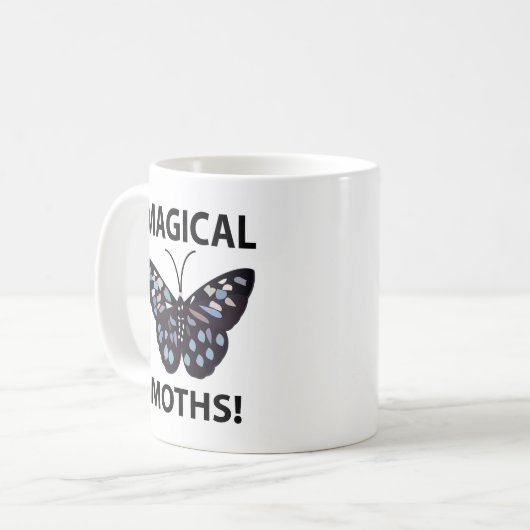 Moth Butterfly Magic Moths Kaffeetasse (Vorderseite Links)