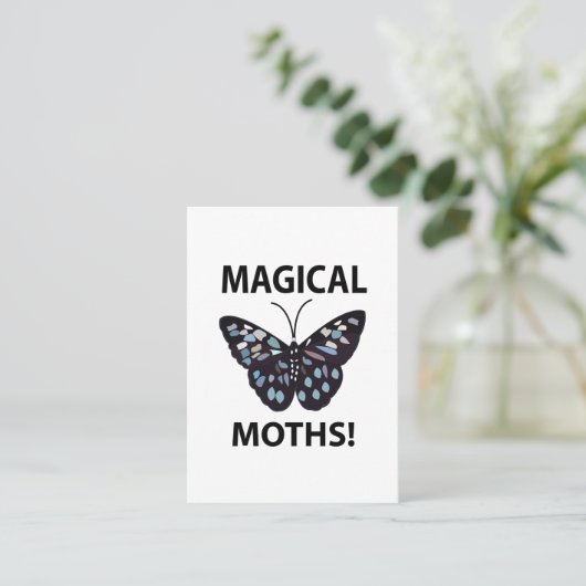 Moth Butterfly Magic Moths Visitenkarte (Stehend Vorderseite)