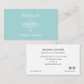 Moth Butterfly Moon Phase Reiki Practitioner Yoga Visitenkarte (Vorne/Hinten)