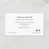 Moth Butterfly Moon Phase Reiki Practitioner Yoga Visitenkarte (Rückseite)