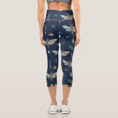 Moth Butterfly Muster Capri Leggings (Rückseite)