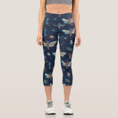 Moth Butterfly Muster Capri Leggings (Vorderseite)