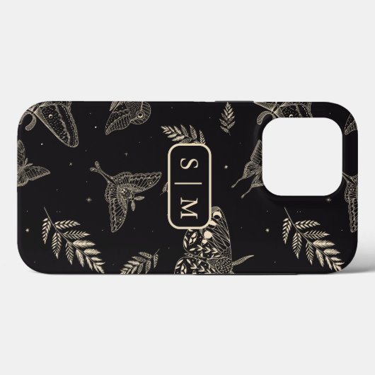 Moth Butterfly-Muster Case-Mate iPhone Case (Rückseite (Horizontal))