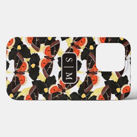 Moth Butterfly-Muster Case-Mate iPhone Case (Rückseite (Horizontal))