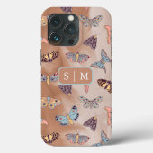Moth Butterfly-Muster Case-Mate iPhone Case (Rückseite)