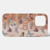 Moth Butterfly-Muster Case-Mate iPhone Case (Rückseite (Horizontal))