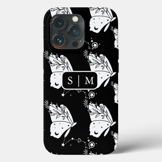 Moth Butterfly-Muster Case-Mate iPhone Case (Rückseite)