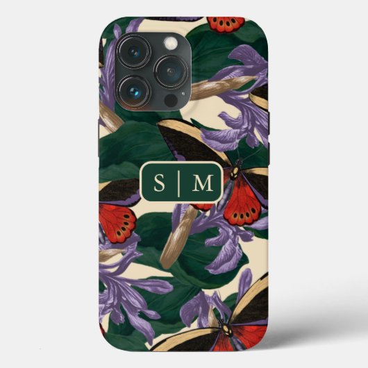 Moth Butterfly-Muster Case-Mate iPhone Case (Rückseite)