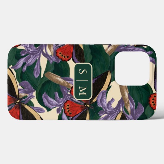 Moth Butterfly-Muster Case-Mate iPhone Case (Rückseite (Horizontal))