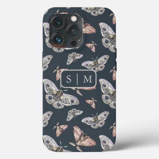 Moth Butterfly-Muster Case-Mate iPhone Case (Rückseite)