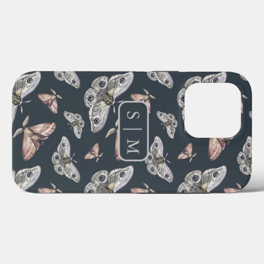 Moth Butterfly-Muster Case-Mate iPhone Case (Rückseite (Horizontal))