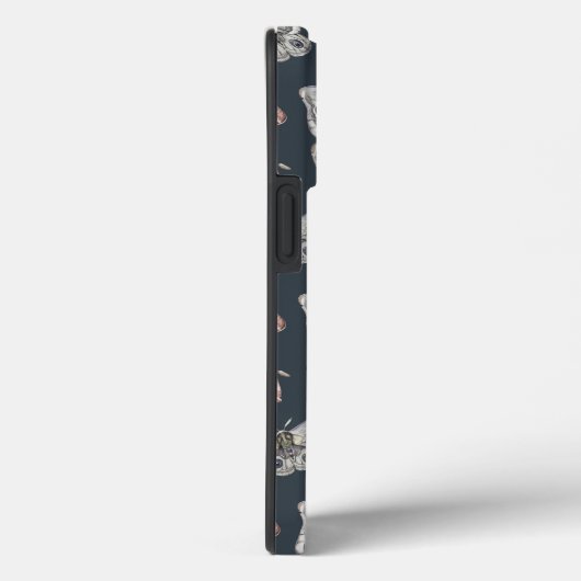 Moth Butterfly-Muster Case-Mate iPhone Case (Rückseite / Rechts)