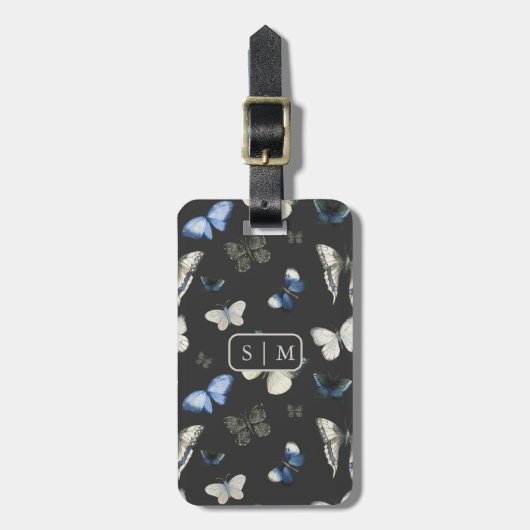 Moth Butterfly-Muster Gepäckanhänger (Vorderseite vertikal)