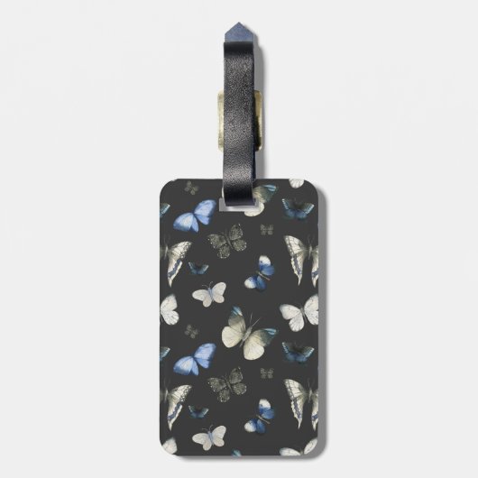 Moth Butterfly-Muster Gepäckanhänger (Rückseite vertikal)
