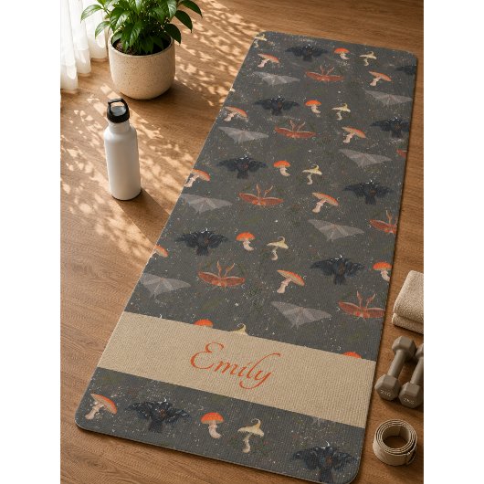 Moth-Butterfly-Muster-Yoga-Mat Yogamatte