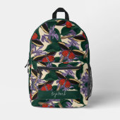 Moth Butterfly Pattern Bedruckter Rucksack (Vorderseite)