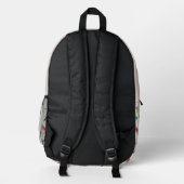 Moth Butterfly Pattern Bedruckter Rucksack (Rückseite)