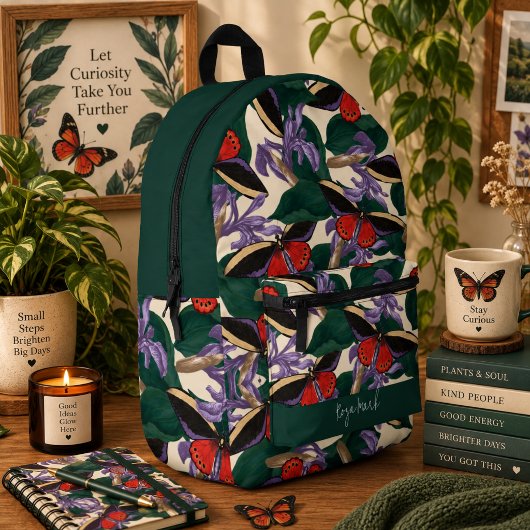 Moth Butterfly Pattern Bedruckter Rucksack