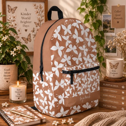 Moth Butterfly Pattern Bedruckter Rucksack