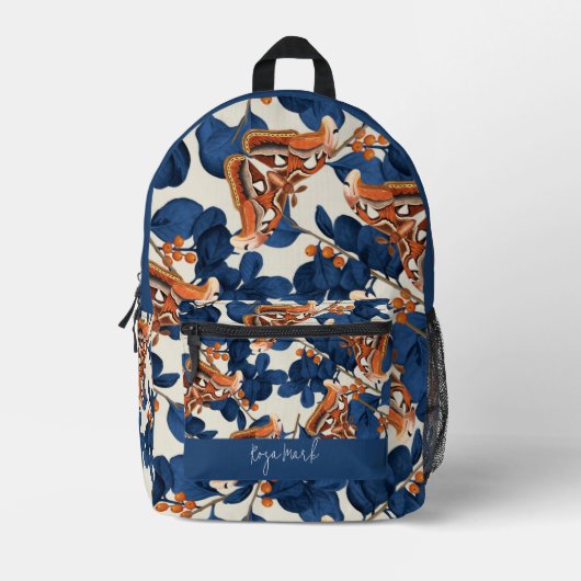 Moth Butterfly Pattern Bedruckter Rucksack (Vorderseite)