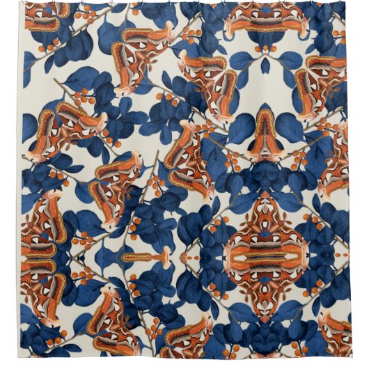 Moth Butterfly Pattern Duschvorhang (Vorderseite)