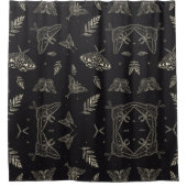 Moth Butterfly Pattern Duschvorhang (Vorderseite)