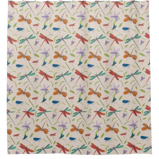 Moth Butterfly Pattern Duschvorhang (Vorderseite)