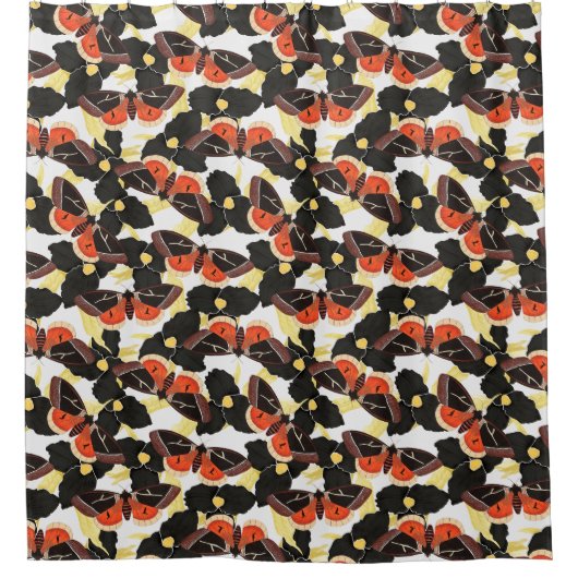 Moth Butterfly Pattern Duschvorhang (Vorderseite)