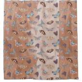 Moth Butterfly Pattern Duschvorhang (Vorderseite)