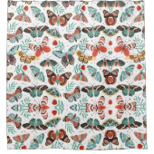 Moth Butterfly Pattern Duschvorhang (Vorderseite)