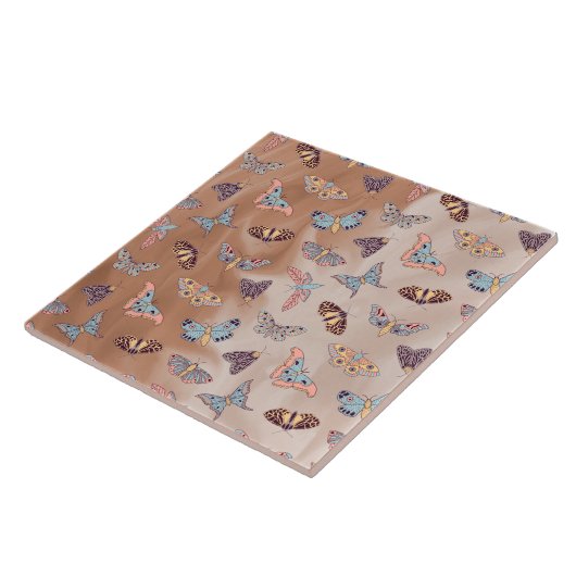 Moth Butterfly Pattern Fliese (Seite)