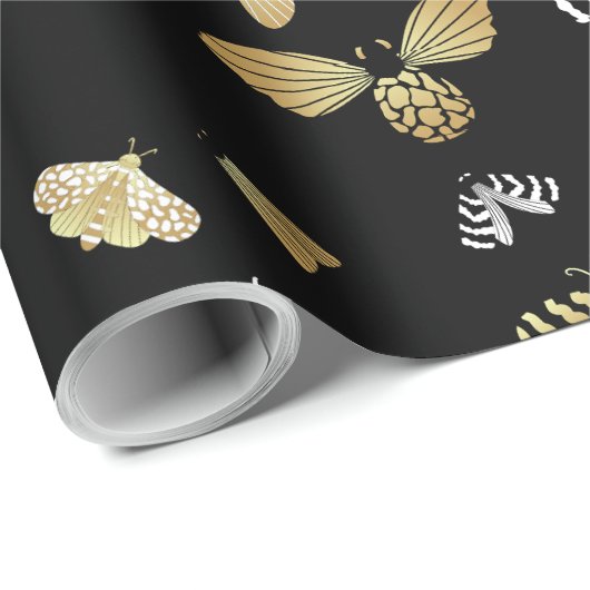 Moth Butterfly Pattern Geschenkpapier (Rolleneckpunkt)