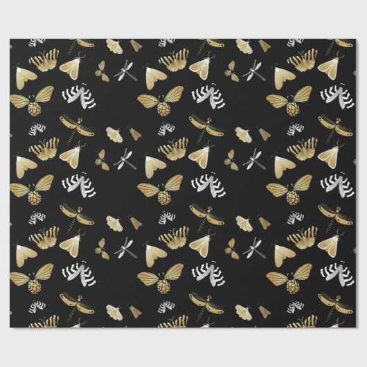 Moth Butterfly Pattern Geschenkpapier (Flach)